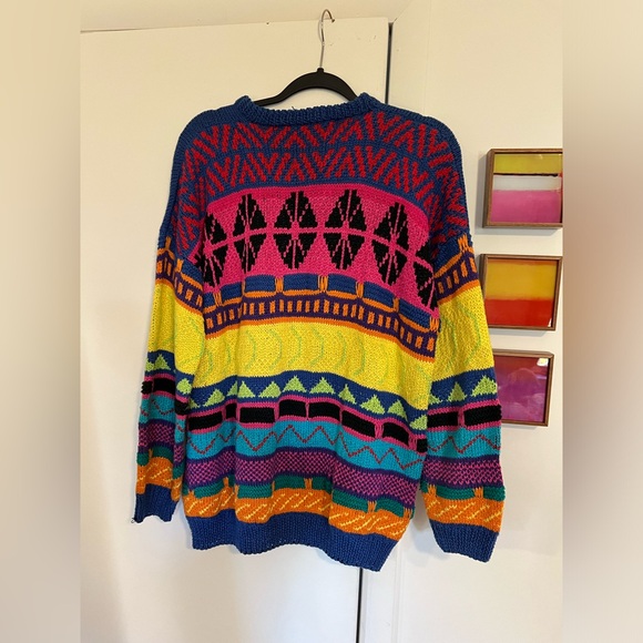 Amazing unique vintage 100% cotton sweater - Picture 4 of 5